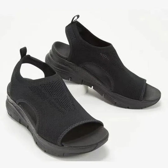 Kvinders mesh kileplatformssandaler