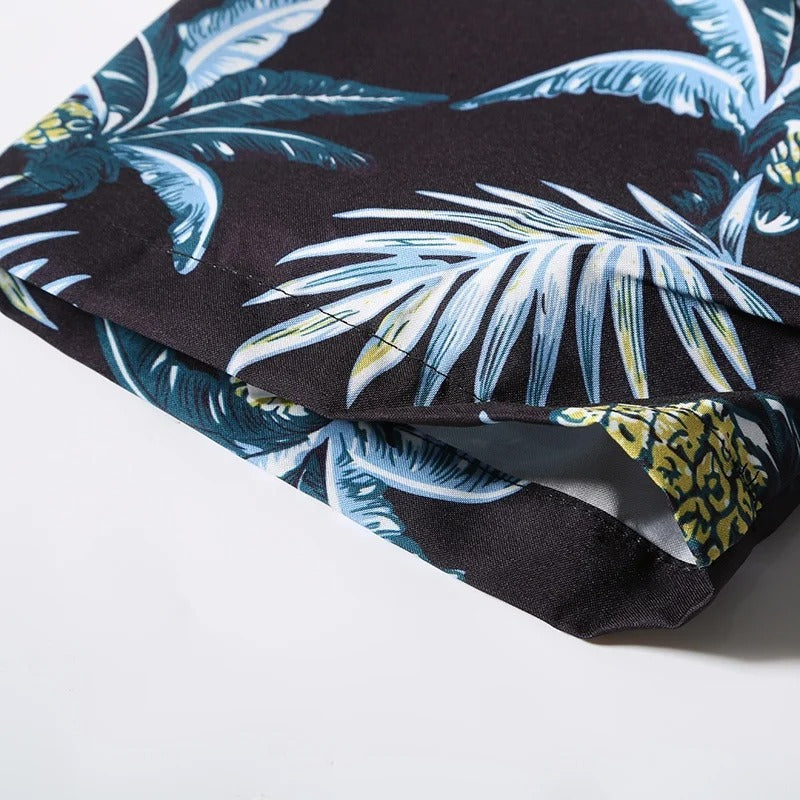Herre sommer skjorte med strandprint