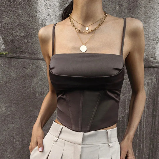 Rygløs Crop Top til kvinder