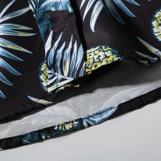 Herre sommer skjorte med strandprint