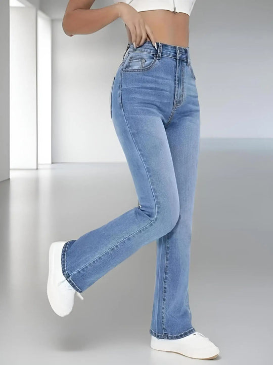 Denimbukser med høj talje til kvinder