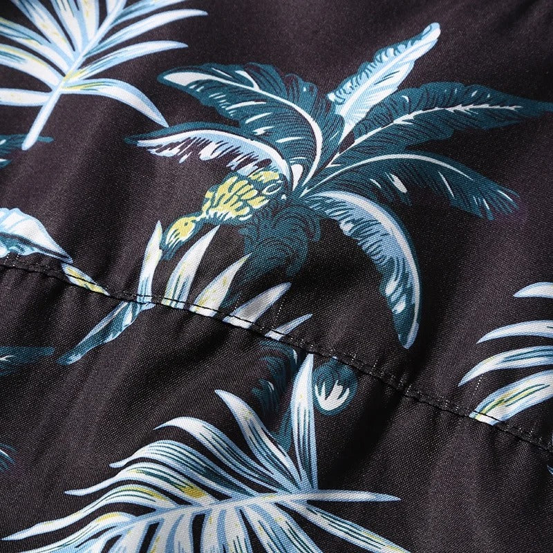 Herre sommer skjorte med strandprint