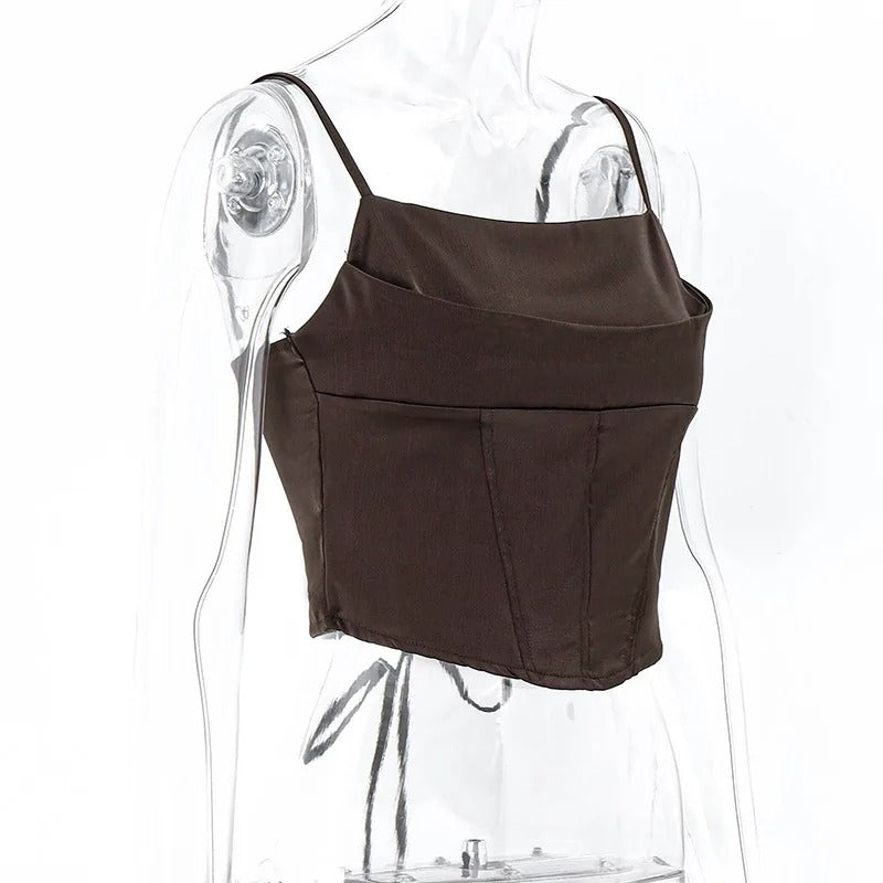 Rygløs Crop Top til kvinder
