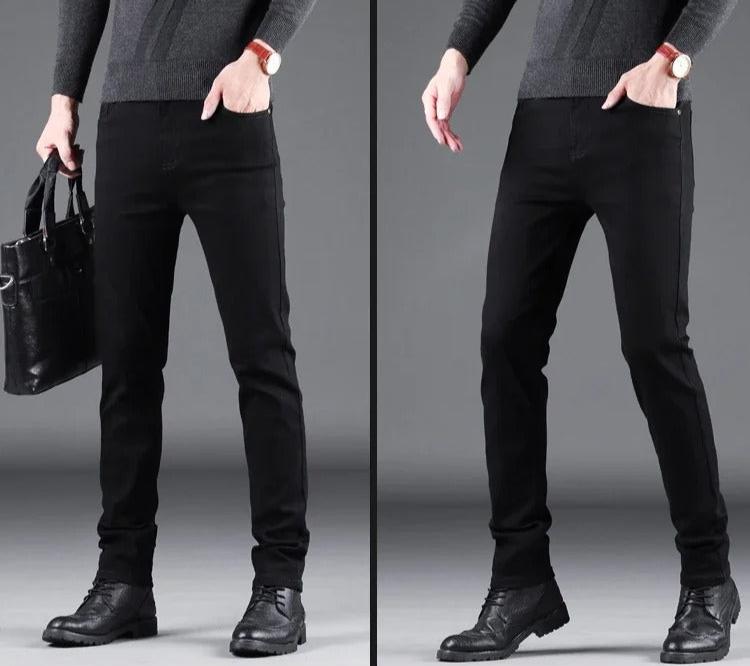 Pure Black Slim Jeans til mænd