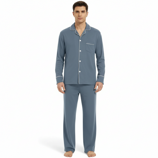 Herre Pyjamas Sæt Klassisk Stil