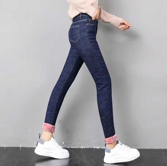 Retro termiske skinny jeans til kvinder