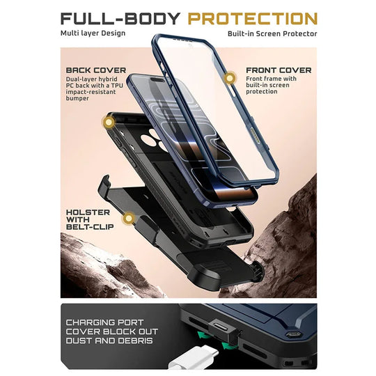 iPhone 17 Pro Max Telefoncover Robust med Indbygget Skærmbeskytter 4