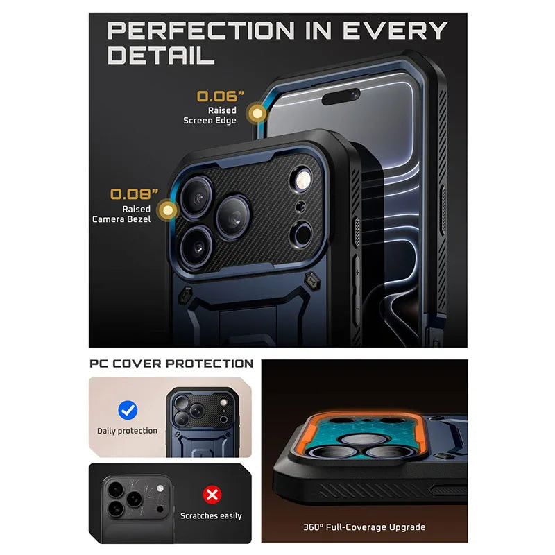 iPhone 17 Pro Max Telefoncover Robust med Indbygget Skærmbeskytter 5
