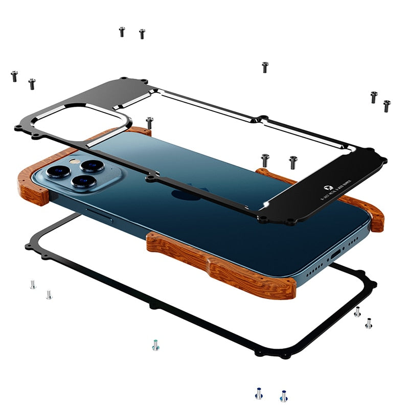 iPhone Etui Trædesign Stødabsorberende 3