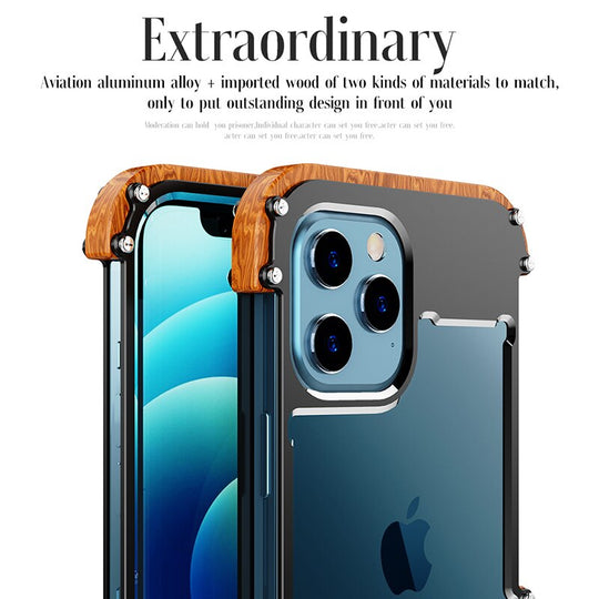 iPhone Etui Trædesign Stødabsorberende 4