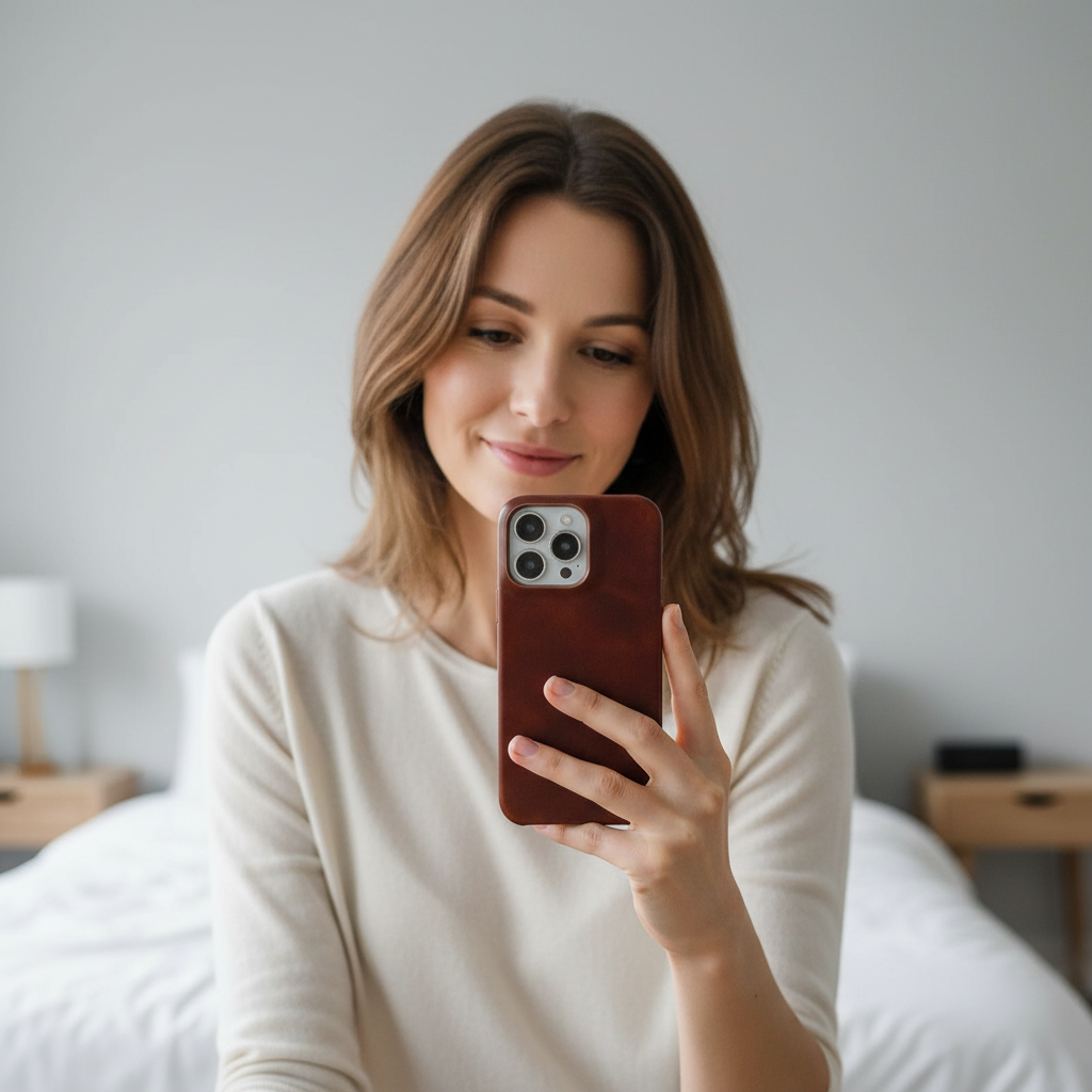 iPhone Etui i Læder med Olievoks 4