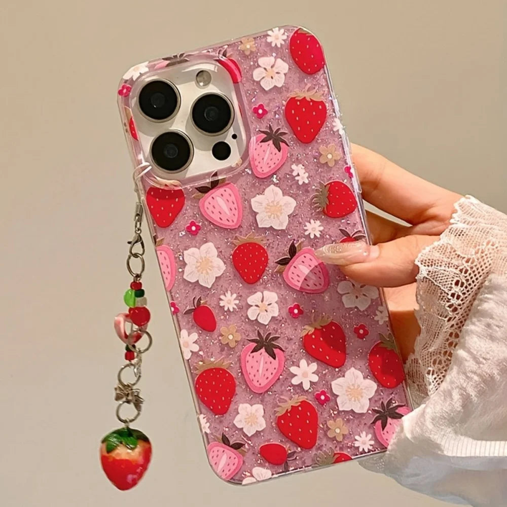 iPhone Etui med Blomstret Design 0