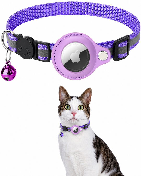 Katte GPS Tracker Halsbånd med Reflekterende Design