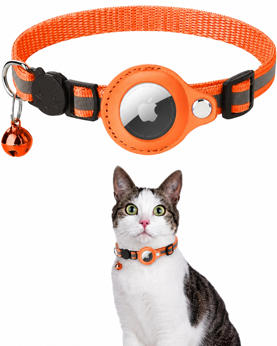 Katte GPS Tracker Halsbånd med Reflekterende Design