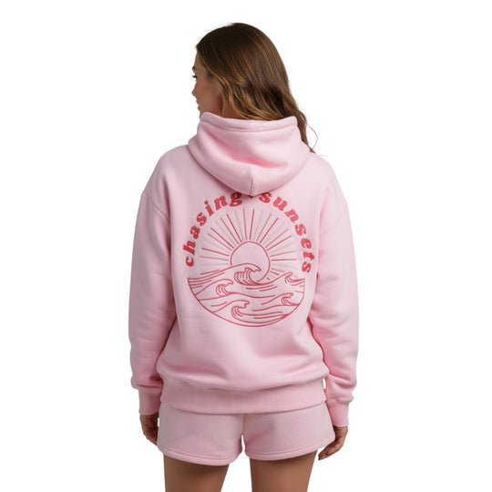 Kvinders hættetrøje med grafisk print og afslappet pasform