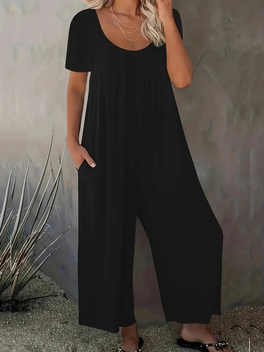 Sommerchik ensfarvet jumpsuit