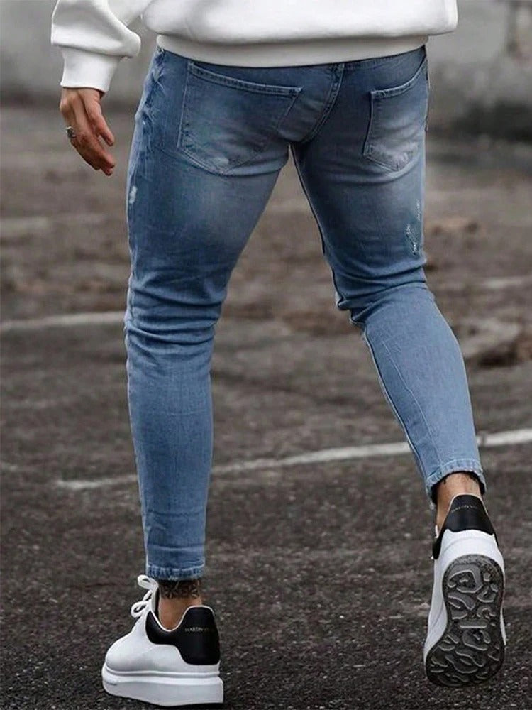 Ripped Skinny Denim Jeans til mænd