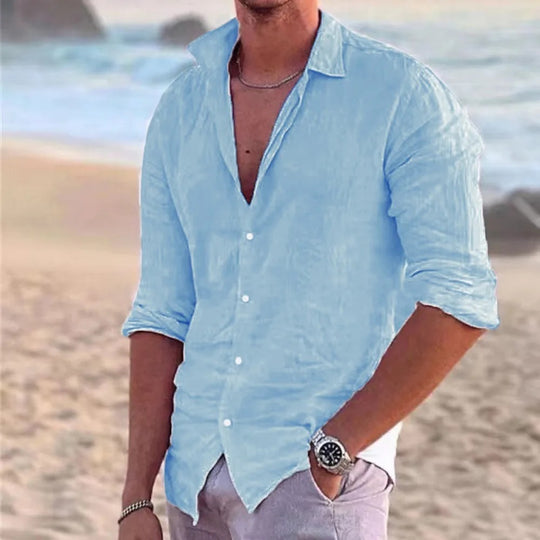 Casual linned polo til mænd