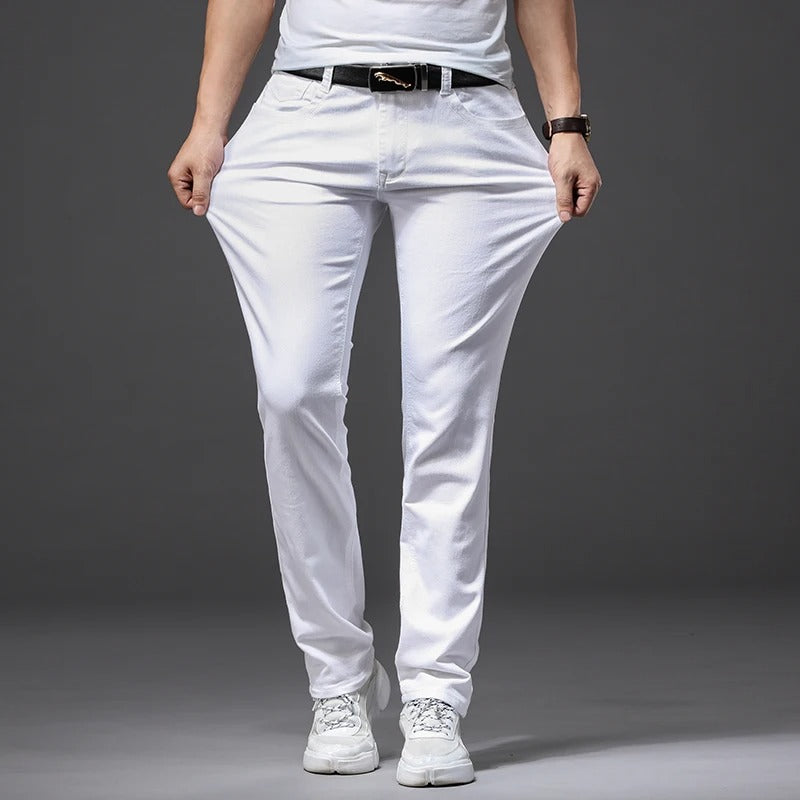 Hvide slim fit jeans til mænd