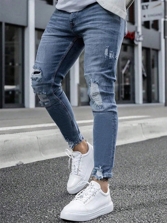 Ripped Skinny Denim Jeans til mænd