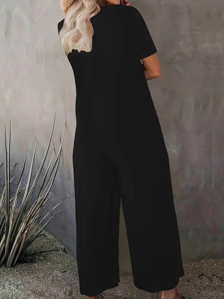 Sommerchik ensfarvet jumpsuit