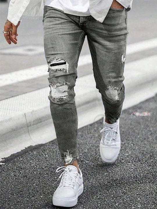 Ripped Skinny Denim Jeans til mænd