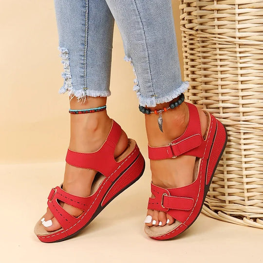 Kvindernes PU Chunky Platform Walking Sandals