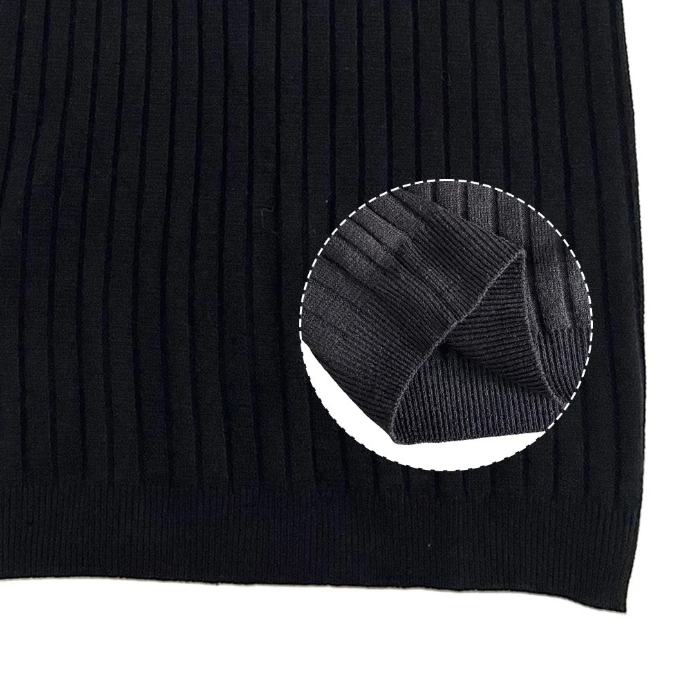 Retro strikket poloshirt til mænd