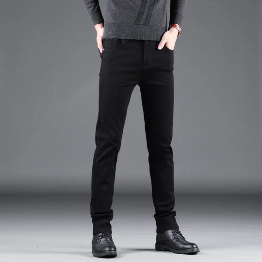 Pure Black Slim Jeans til mænd