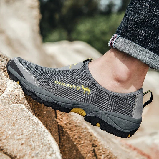 Mesh-slip-on sneakers til mænd