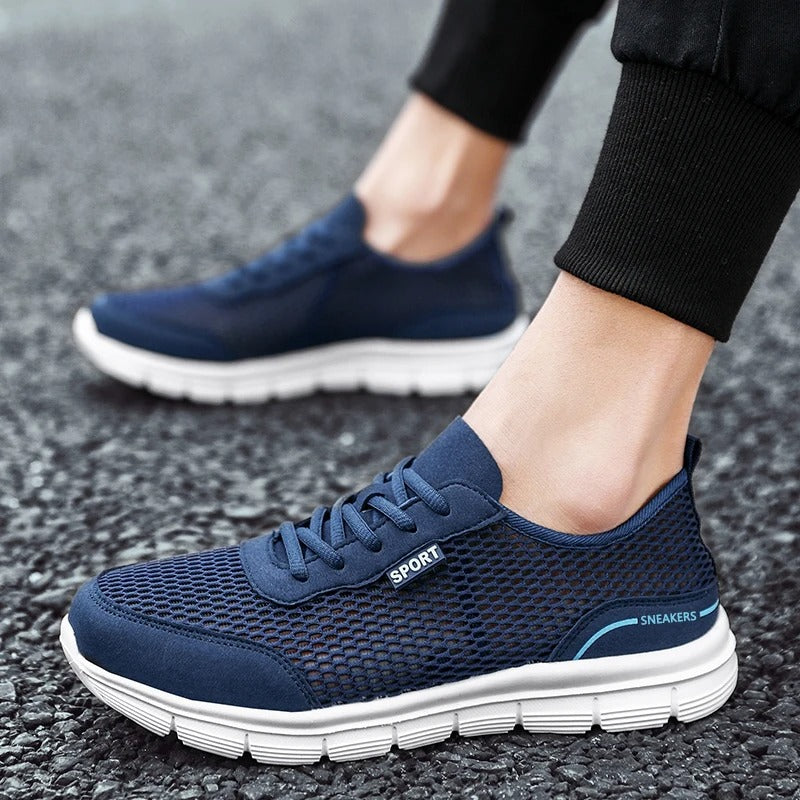 Letvægts sneakers i mesh til mænd