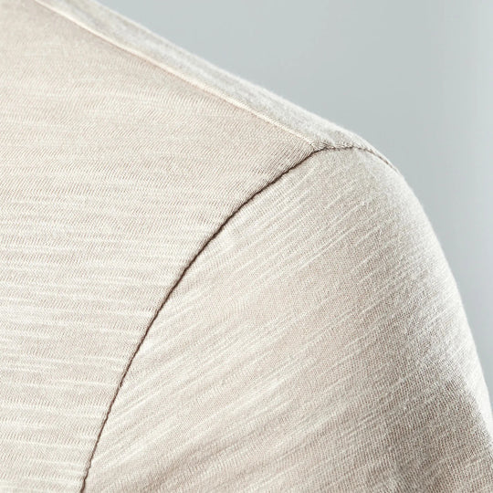 Sommer-Henley-T-shirt til mænd