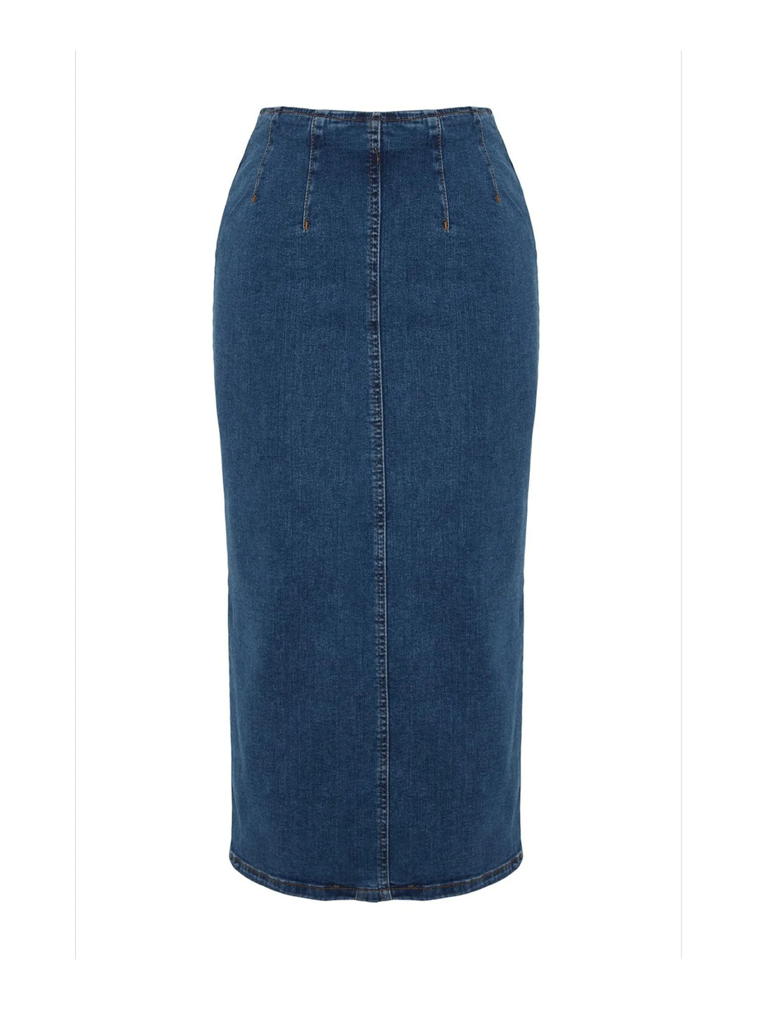 Midi Pencil denimnederdel til kvinder