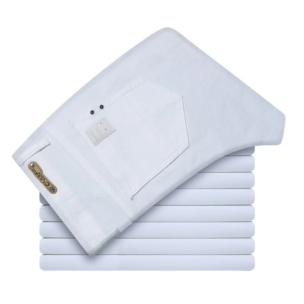 Hvide slim fit jeans til mænd