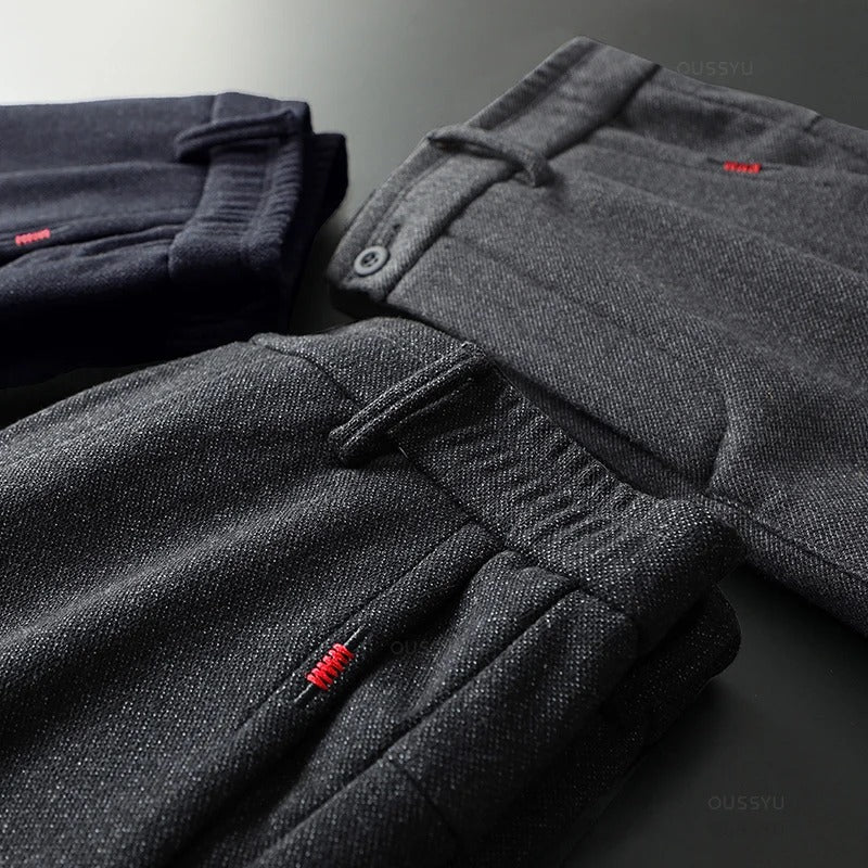 Slim fit bomuldsbukser til mænd