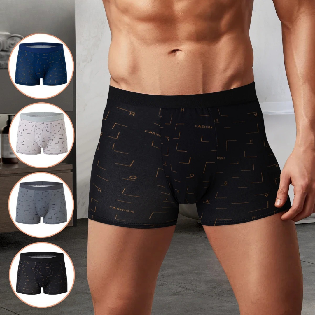 4-pak boxershorts med print til mænd
