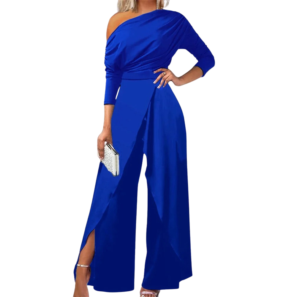 Jumpsuit med brede ben til kvinder med slids