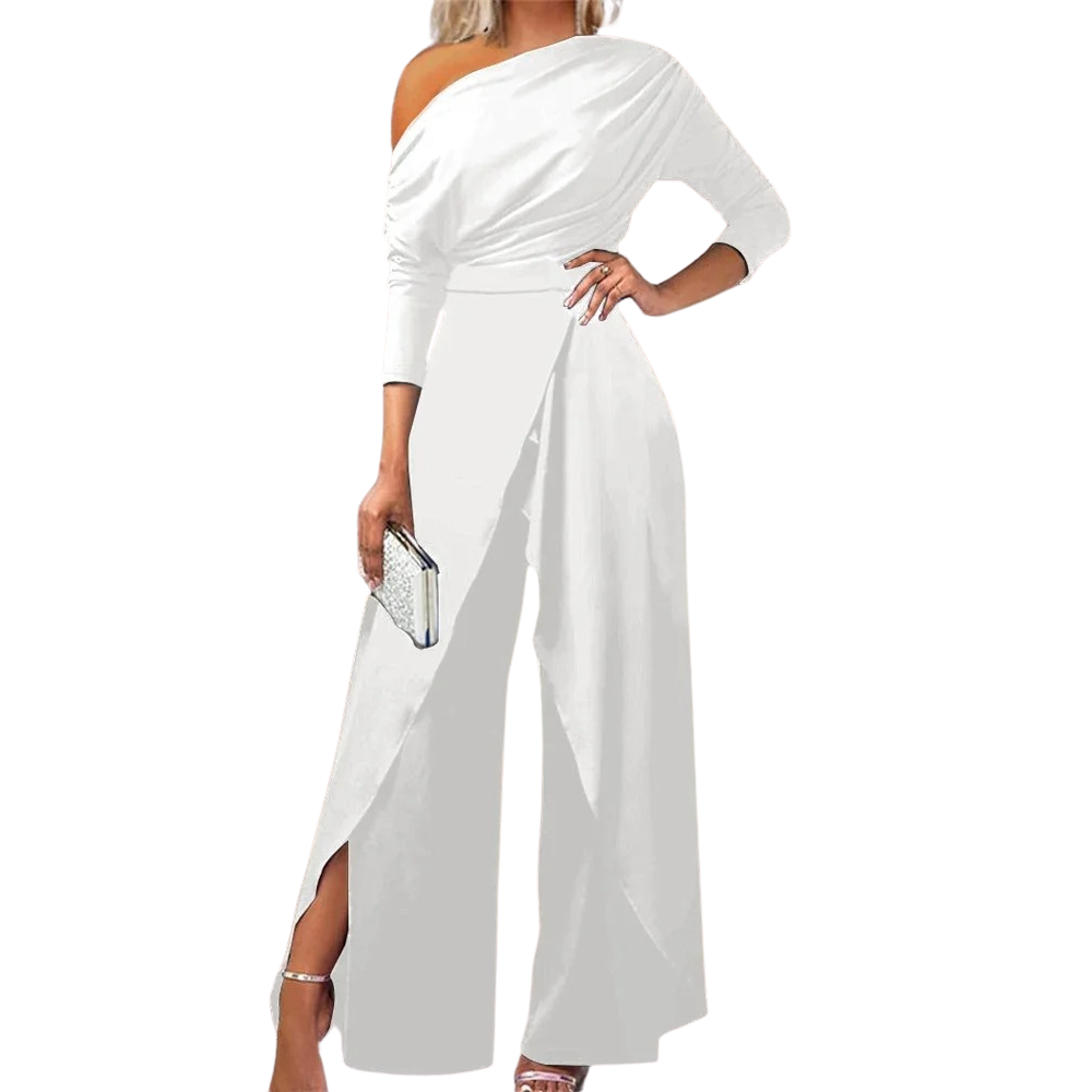 Jumpsuit med brede ben til kvinder med slids