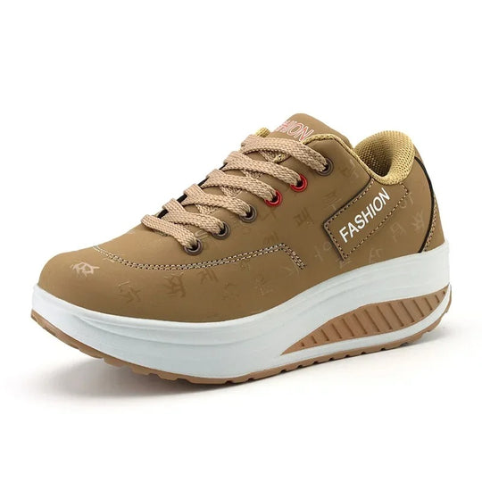 Platform Wedge Lace-Up Sneakers til kvinder