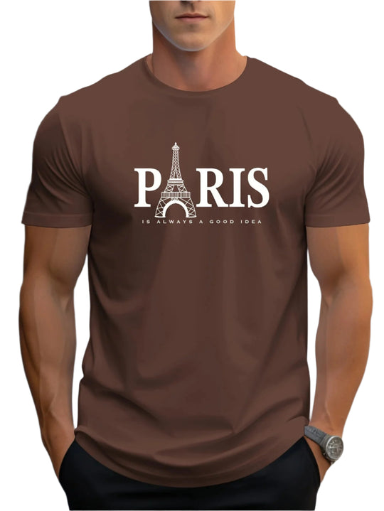 Paris Print T-shirt til mænd