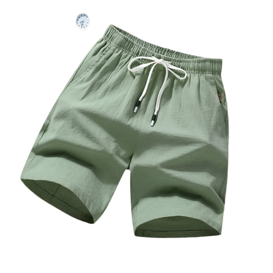 Herre shorts i bomuldslinned til stranden