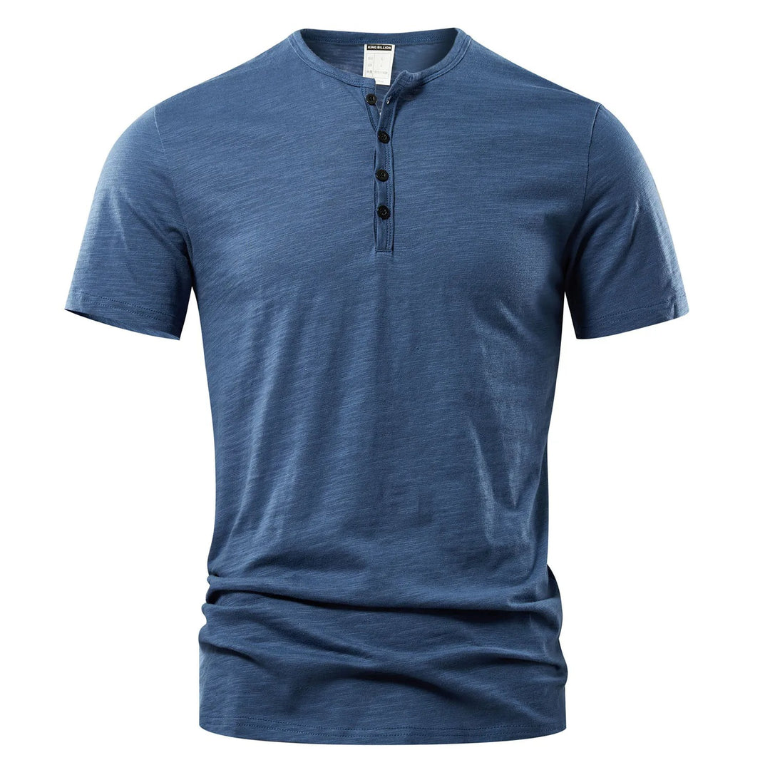 Sommer-Henley-T-shirt til mænd
