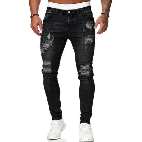 Ripped Skinny Denim Jeans til mænd