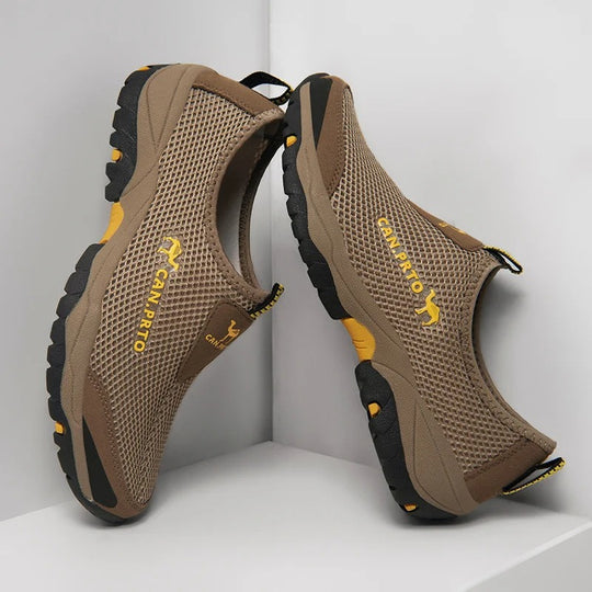 Mesh-slip-on sneakers til mænd