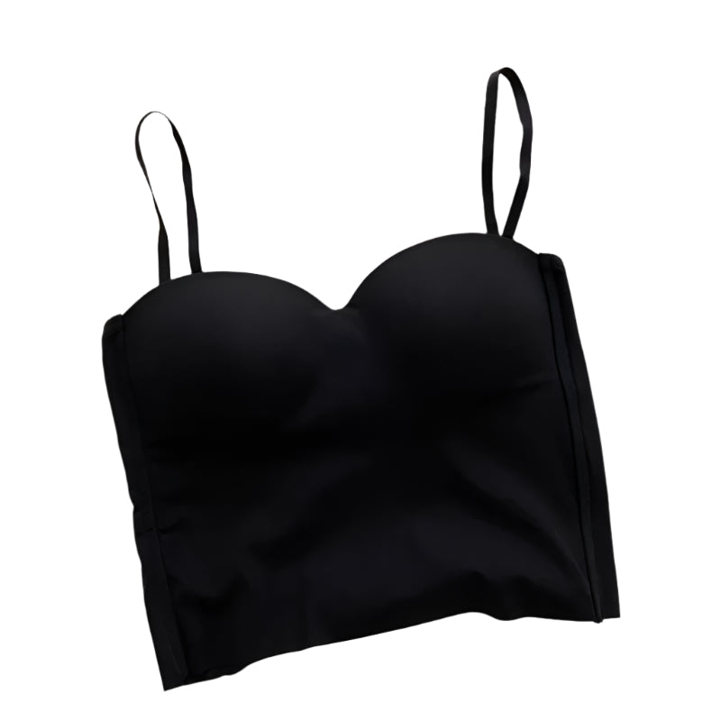 Ensfarvet cropped camisole til kvinder