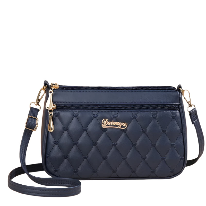 Broderet crossbody-taske i PU-læder til kvinder