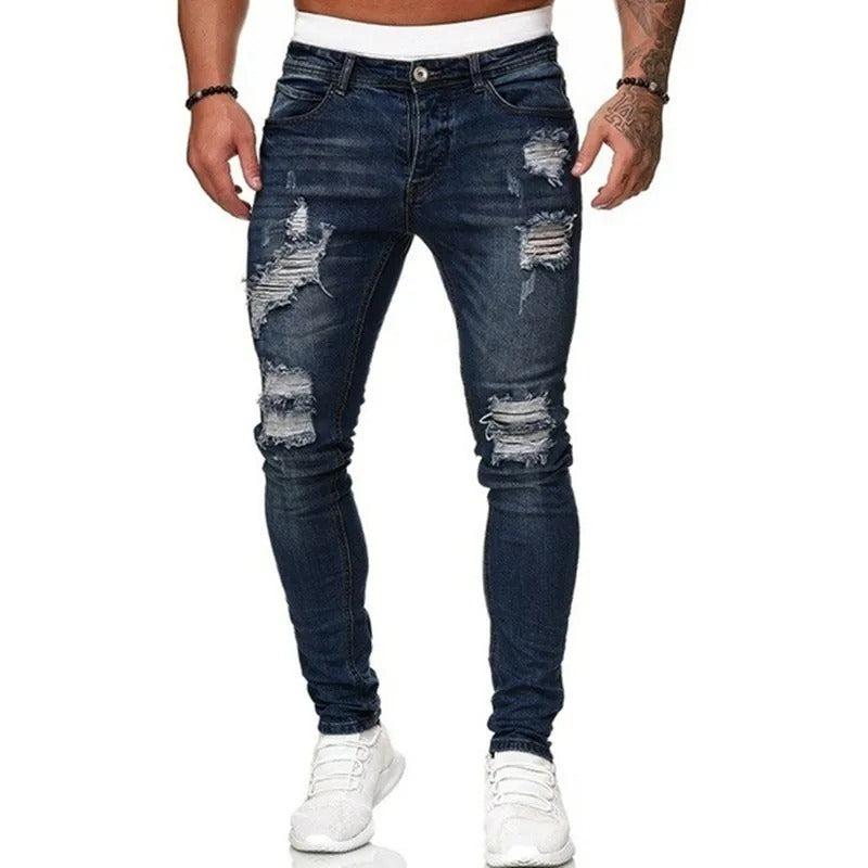Ripped Skinny Denim Jeans til mænd