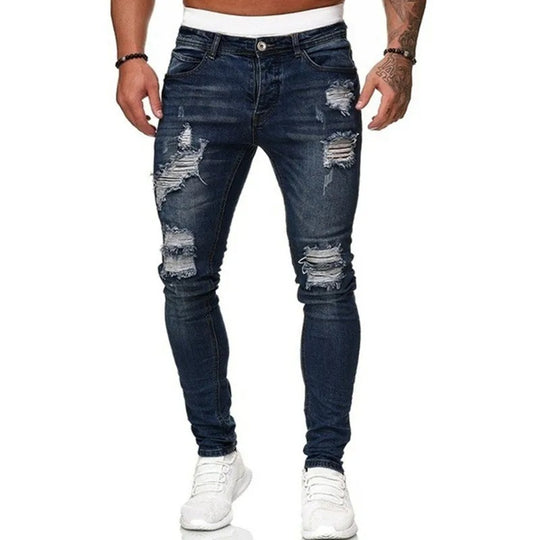 Ripped Skinny Denim Jeans til mænd