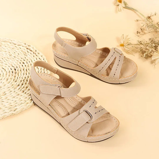 Kvindernes PU Chunky Platform Walking Sandals
