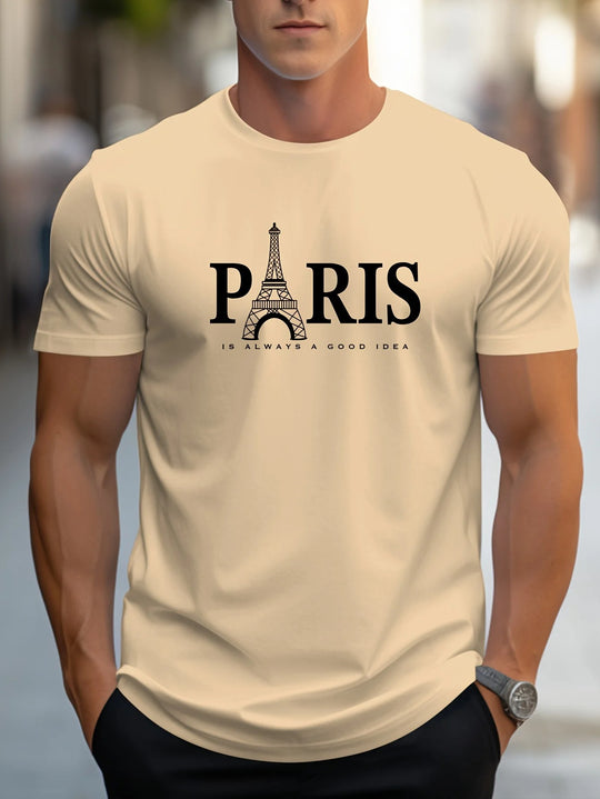 Paris Print T-shirt til mænd